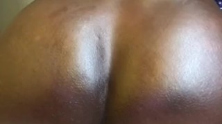 Black solo dildo play