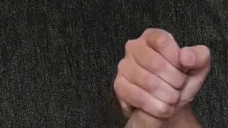 Big white cock jerking off on couch