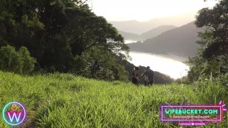 Wife Porn by Wifebucket and her boyfriend fucking outdoor