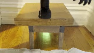 CAGED COCK cum denial RELEASING THE PRESSURE AFTER 3 WEEKS IN CAGE prostate milking