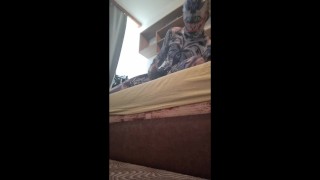 Colored symbiot masturbate and CUM