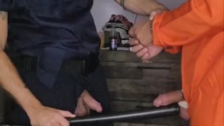 Pig Cop Dominates Handcuffed Inmate with CBT and Baton