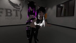 VRCHAT Neko Girl Quicky in public FBT Lobby (Hot Moans)