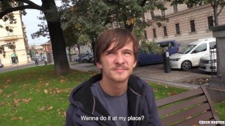 BIGSTR - He Gets So Horny And Goes Down At the Street To Find A Sexy Twink To Take His Big Dick