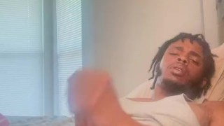 Intense curved dick masturbation in my step moms bed 😨🫨