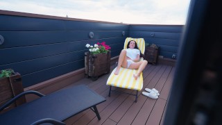 I watched my stepmother masturbate on the balcony but I was caught
