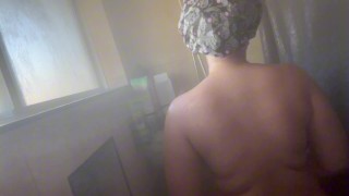 Taking a shower