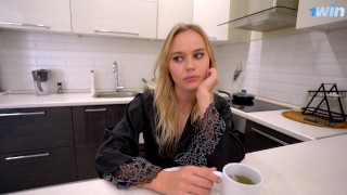 My best friend's mom let me lick and fuck her tight pussy. I cum all over her face (4K) - MariMoore