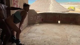 Risky Public Sex On Beach In Abandoned Building