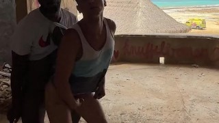Risky Public Sex On Beach In Abandoned Building