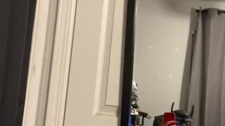Cute pup uses vibrator and moans