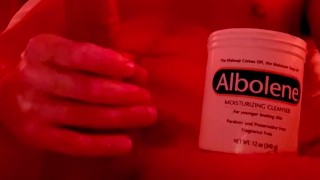 Slicked Up Albolene Masturbation With Sperm Cum Splash