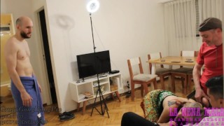 LANENAMALA mete cuernos al novio mientras se baña, con GrupoGangBangPro, DP/DEEPTHROAT