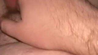 Rubbing small dick like clit fat man