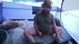Masturbating outside in my tent