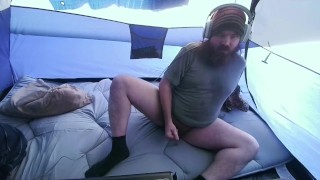 Masturbating outside in my tent