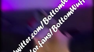 Femboy Fursuiter rides XL horse dildo while being hard