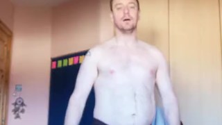 LongJohn0Hara getting out of his beach wear and going into the shower