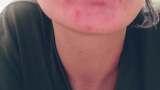 A lot of saliva from a cutie girl