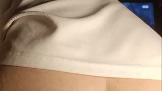 Riding my 10 inch purple dildo and fucking my Boi pussy to a pulp