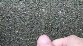 Teenage Boy Squirts His Huge Load Outdoors