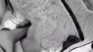 Black and White Solo Cumshot