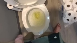 Guy from NASA takes a leak