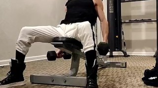 Teen gym bro pulls out massive cock in the middle of the gym bathroom