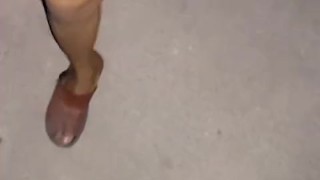 The Walking Nude and pissing