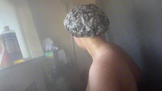 Taking a shower