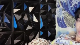 Horny Inked Filipino Twink Jerking Off Before Going to Bed