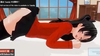 無修正エロアニメ　　凛のアナル調教、おもらしするまでいじるASMR