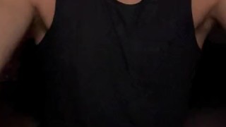 Superhero self fuck masked bottom playing with hole