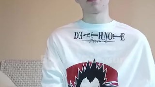 boy swallows cum from a used condom