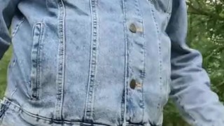 walks in transparent shorts and pisses in them