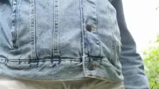 walks in transparent shorts and pisses in them