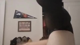 19 year old femboy using anal massager