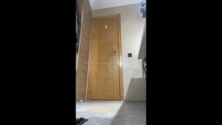 Hard in the bathroom Chris Diamond hot and rough handjob