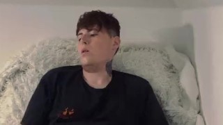 Croatian boy plays with toys and cums