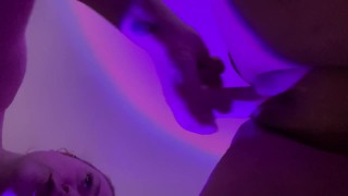 Lesbian Eats Ass + Wet Pussy From Behind With A Dildo.