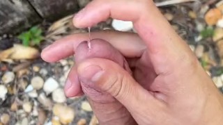 Pissing outside with a boner a few times last summer