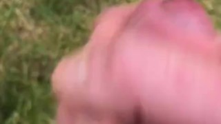 Jerking off my little dick by the road in Somerset countryside