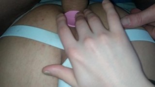 Twink Double Penetration by Daddy's Dick and a Dildo