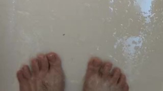 alone in the shower trying not to get my phone wet