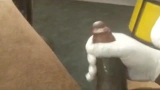 Tyson Stroking his BIG BLACK DICK at hotel!