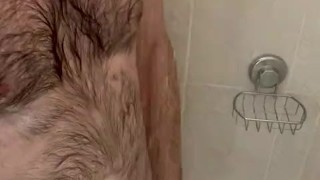 Hairy Daddy Bear Shower Time