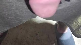 Late night piss on sidewalk