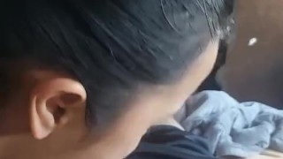 STEP-SISTER gives a good BLOWJOB for good morning - she SUCKS THE COCK LIKE AN EXPERT