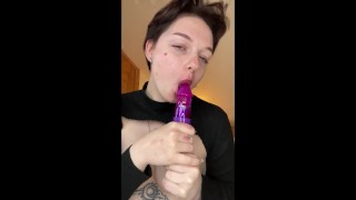 Sucking a huge cock and cumming on my face PART 2