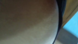 Milky body of my stepsister fucked in doggy style.. cumshot on her BIG ASS